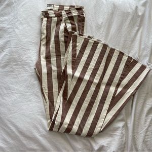 Blank Paige Striped Bell Bottom Jeans